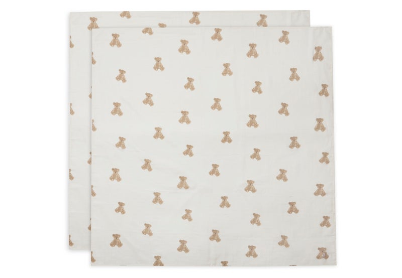 Jollein Swaddle Muslin 115x115cm Teddy - Image 1